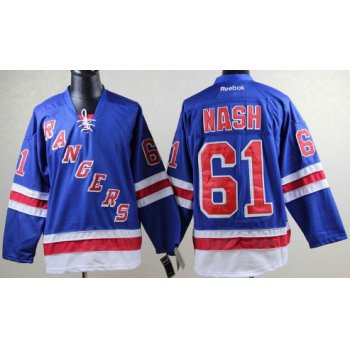 New York Rangers #61 Rick Nash Light Blue Jersey