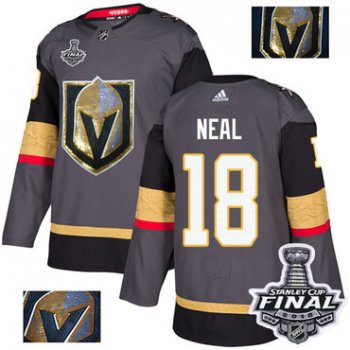 Adidas Golden Knights #18 James Neal Grey Home Authentic Fashion Gold 2018 Stanley Cup Final Stitched NHL Jersey