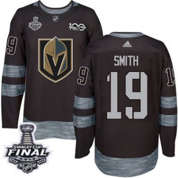 Adidas Golden Knights #19 Reilly Smith Black 1917-2017 100th Anniversary 2018 Stanley Cup Final Stitched NHL Jersey