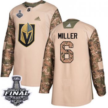 Adidas Golden Knights #6 Colin Miller Camo Authentic 2017 Veterans Day 2018 Stanley Cup Final Stitched NHL Jersey