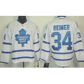 Toronto Maple Leafs #34 James Reimer White Jersey