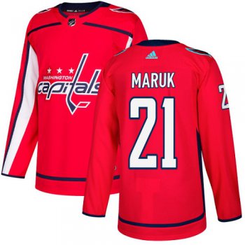 Adidas Capitals #21 Dennis Maruk Red Home Authentic Stitched NHL Jersey