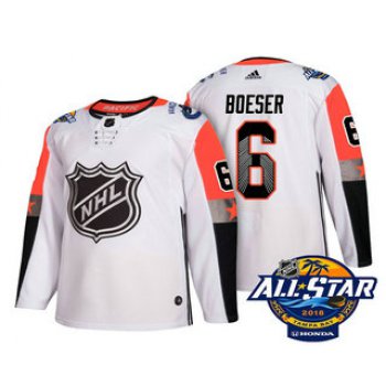 Men's Vancouver Canucks #6 Brock Boeser White 2018 NHL All-Star Stitched Ice Hockey Jersey