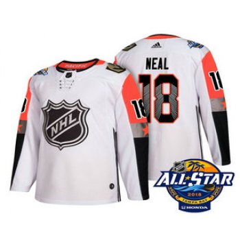 Men's Vegas Golden Knights #18 James Neal White 2018 NHL All-Star Stitched Ice Hockey Jersey
