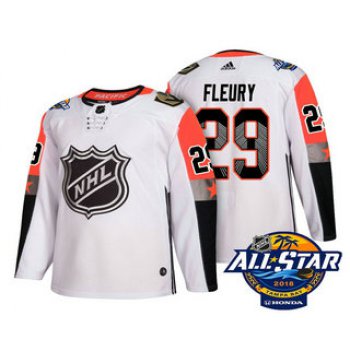 Men's Vegas Golden Knights #29 Marc-Andre Fleury White 2018 NHL All-Star Stitched Ice Hockey Jersey