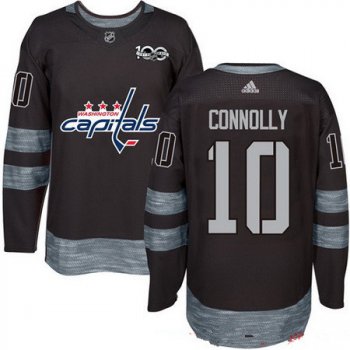 Men's Washington Capitals #10 Brett Connolly Black 100th Anniversary Stitched NHL 2017 adidas Hockey Jersey