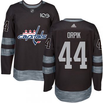 Men's Washington Capitals #44 Brooks Orpik Black 100th Anniversary Stitched NHL 2017 adidas Hockey Jersey