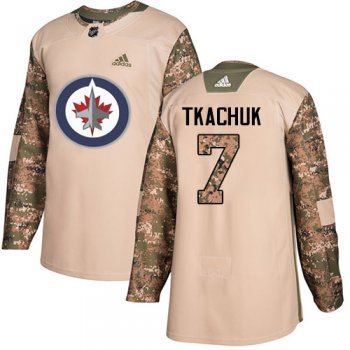 Adidas Jets #7 Keith Tkachuk Camo Authentic 2017 Veterans Day Stitched NHL Jersey