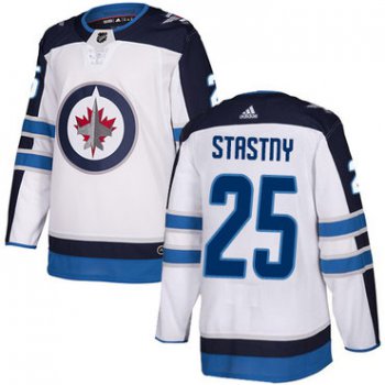 Adidas NHL Winnipeg Jets #25 Paul Stastny Away White Authentic Jersey