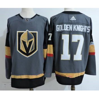 Men's Vegas Golden Knights #17 Golden Knights Gray 2017-2018 adidas Hockey Stitched NHL Jersey