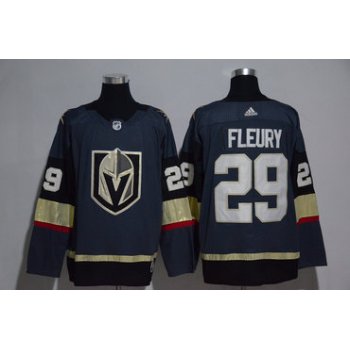Vegas Golden Knights #29 Marc-Andre Fleury Steel Grey 2017-2018 adidas Hockey Stitched NHL Jersey