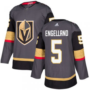 Adidas Golden Knights #5 Deryk Engelland Grey Home Authentic Stitched NHL Jersey
