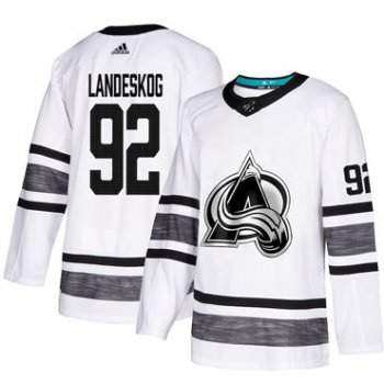 Avalanche #92 Gabriel Landeskog White Authentic 2019 All-Star Stitched Hockey Jersey