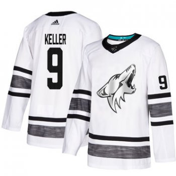 Coyotes #9 Clayton Keller White Authentic 2019 All-Star Stitched Hockey Jersey