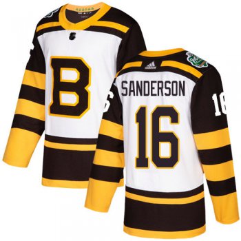 Adidas Bruins #16 Derek Sanderson White Authentic 2019 Winter Classic Stitched NHL Jersey