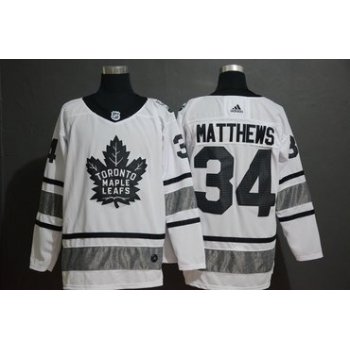 Men's Toronto Maple Leafs 34 Auston Matthews White 2019 NHL All-Star Adidas Jersey