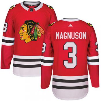 Adidas Chicago Blackhawks #3 Keith Magnuson Red Home Authentic Stitched NHL Jersey