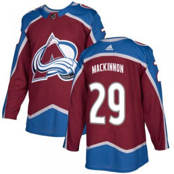 Adidas Colorado Avalanche #29 Nathan MacKinnon Burgundy Home Authentic Stitched NHL Jersey