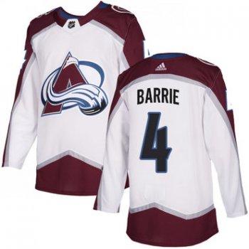 Adidas Colorado Avalanche #4 Tyson Barrie White Away Authentic Stitched NHL Jersey