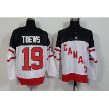 2014-15 Men's Team Canada #19 Jonathan Toews White 100TH Anniversary Jersey