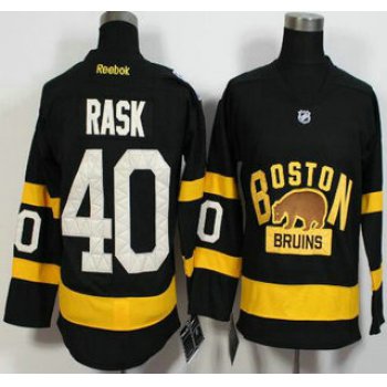 Men's Boston Bruins #40 Tuukka Rask Reebok Black 2016 Winter Classic Premier Jersey
