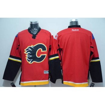 Men's Calgary Flames Blank Red Jersey