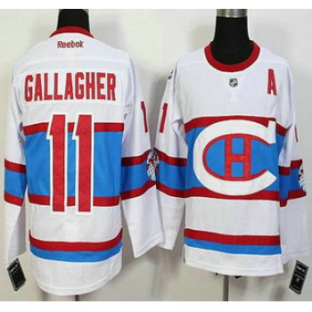 Montreal Canadiens #11 Brendan Gallagher Reebok White 2016 Winter Classic Premier Jersey