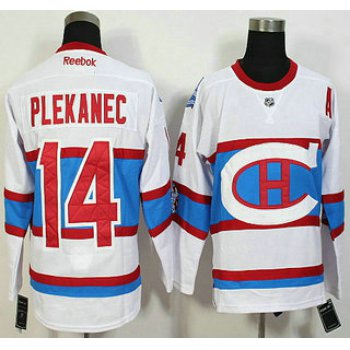 Montreal Canadiens #14 Tomas Plekanec Reebok White 2016 Winter Classic Premier Jersey