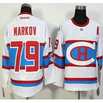 Montreal Canadiens #79 Andrei Markov Reebok White 2016 Winter Classic Premier Jersey