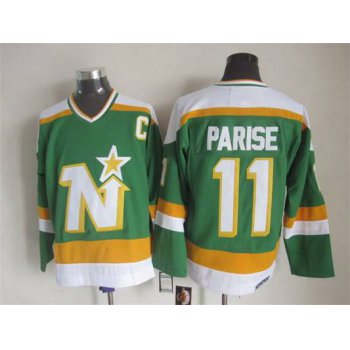 Men's Minnesota North Stars #11 Zach Parise 1978-79 Green CCM Vintage Throwback Jersey