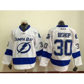 Men's Tampa Bay Lightning #30 Ben Bishop White Jersey