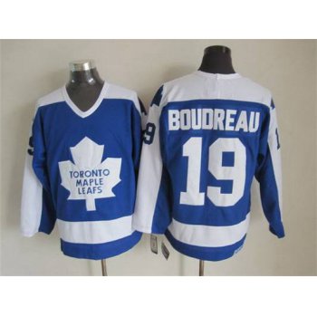 Men's Toronto Maple Leafs #19 Bruce Boudreau 1982-83 Blue CCM Vintage Throwback Jersey