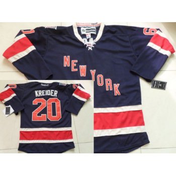 New York Rangers #20 Chris Kreider Navy Blue Third 85TH Jersey