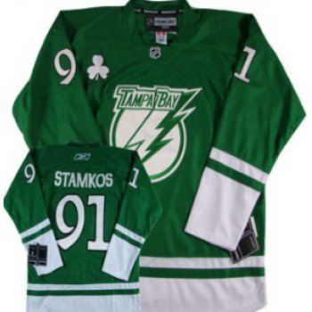 Tampa Bay Lightning #91 Steven Stamkos St. Patrick's Day Green Jersey