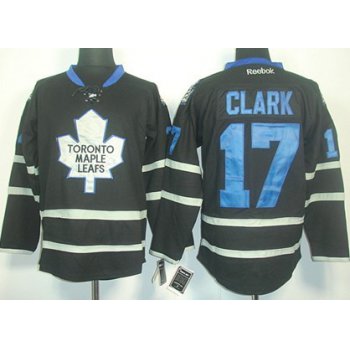 Toronto Maple Leafs #17 Wendel Clark Black Ice Jersey
