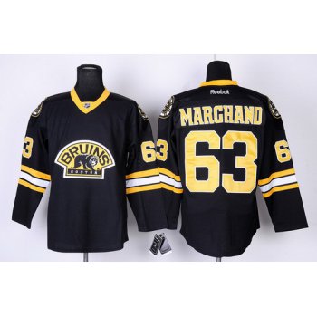 Boston Bruins #63 Brad Marchand Black Third Jersey