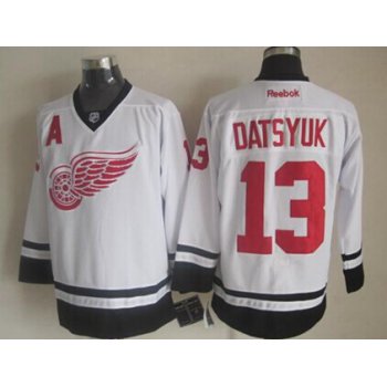 Detroit Red Wings #13 Pavel Datsyuk 2014 White Jersey