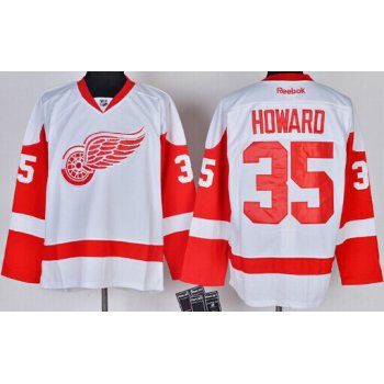 Detroit Red Wings #35 Jimmy Howard White Jersey