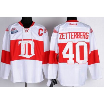 Detroit Red Wings #40 Henrik Zetterberg White Winter Classic Jersey