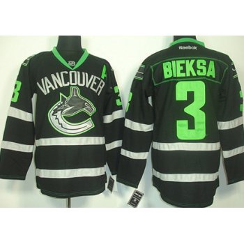 Vancouver Canucks #3 Kevin Bieksa Black Ice Jersey