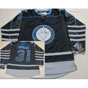 Winnipeg Jets #31 Ondrej Pavelec Black Ice Jersey