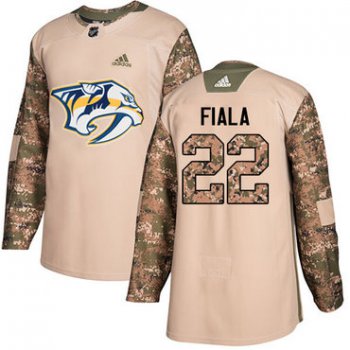 Adidas Predators #22 Kevin Fiala Camo Authentic 2017 Veterans Day Stitched NHL Jersey