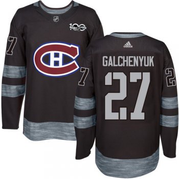 Canadiens #27 Alex Galchenyuk Black 1917-2017 100th Anniversary Stitched NHL Jersey