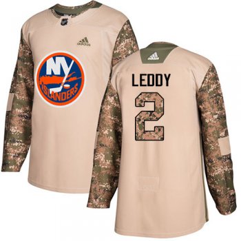 Adidas Islanders #2 Nick Leddy Camo Authentic 2017 Veterans Day Stitched NHL Jersey