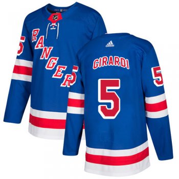 Adidas Rangers #5 Dan Girardi Royal Blue Home Authentic Stitched NHL Jersey