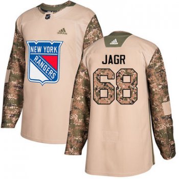 Adidas Rangers #68 Jaromir Jagr Camo Authentic 2017 Veterans Day Stitched NHL Jersey