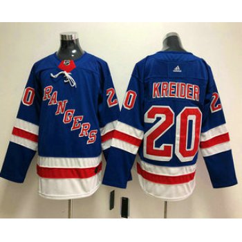 Men's New York Rangers #20 Chris Kreider Royal Blue Home 2017-2018 Hockey Stitched NHL Jersey