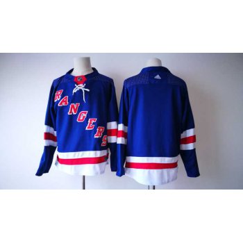 Men's New York Rangers Blank Royal Blue Home 2017-2018 Hockey Stitched NHL Jersey