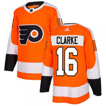 Adidas Philadelphia Flyers #16 Bobby Clarke Orange Home Authentic Stitched NHL Jersey