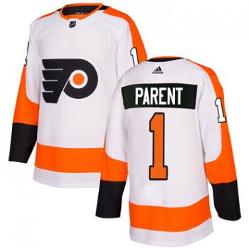 Adidas Philadelphia Flyers #1 Bernie Parent White Authentic Stitched NHL Jersey
